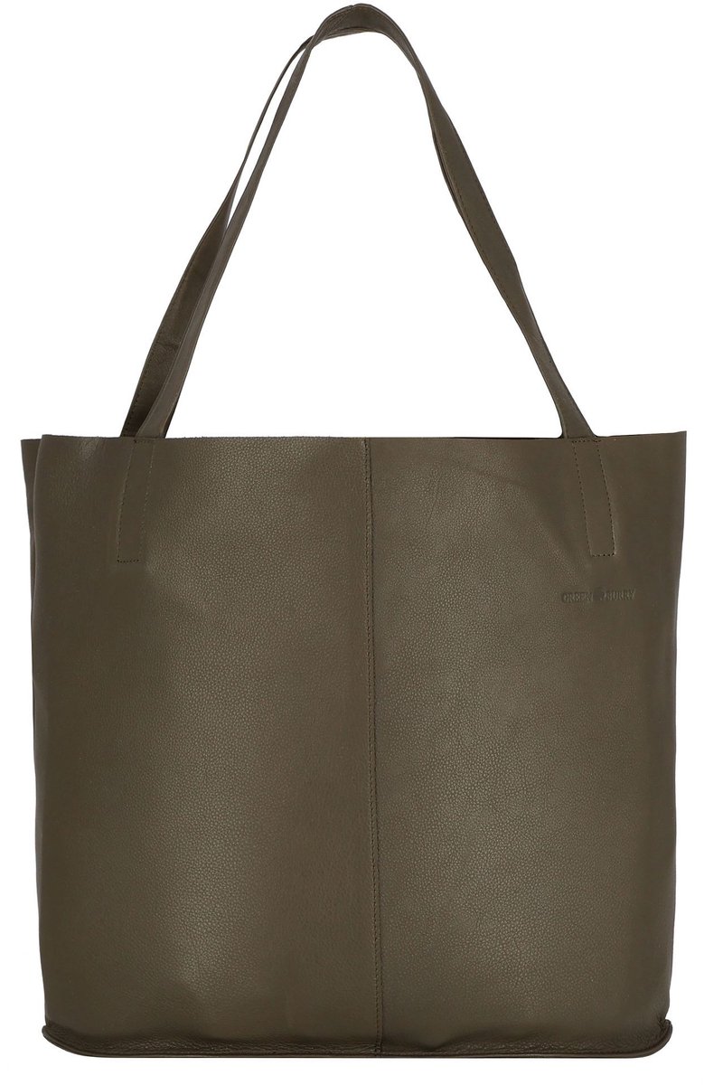 Greenburry Nappa Shopper Tas Leer 43 cm - 16 L - olive