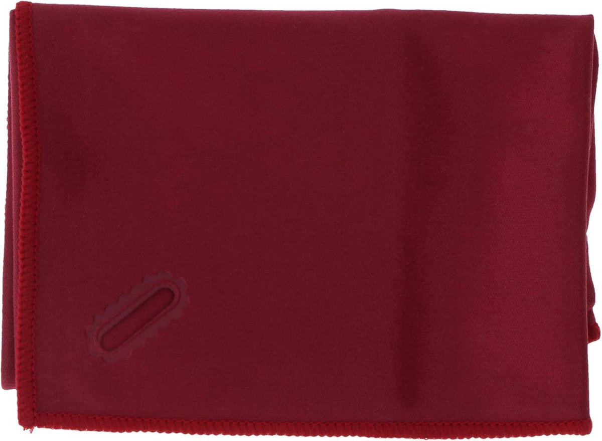 Microvezeldoek 30x30 cm voor brilreiniging rood met hanger