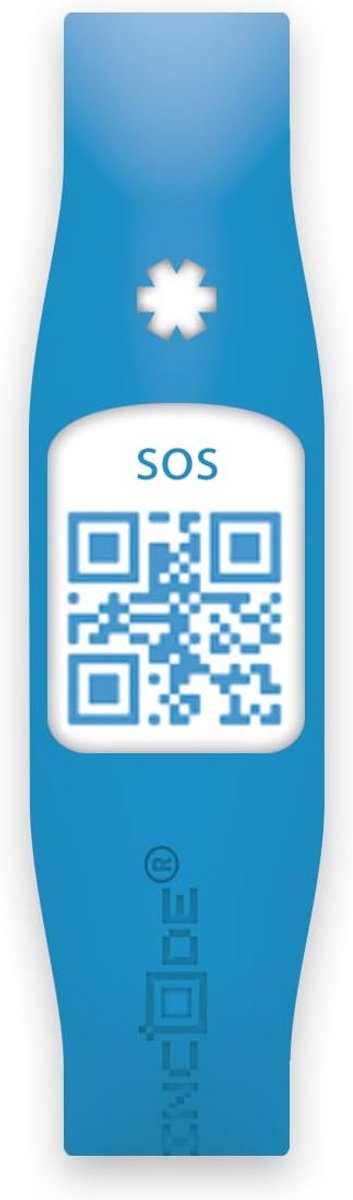 Silicium armband met QR-code voor noodgevallen - Medische identificatie en contacten