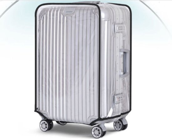 3 transparante koffersloffen - 20, 24 en 28 inch - PVC kofferhoes