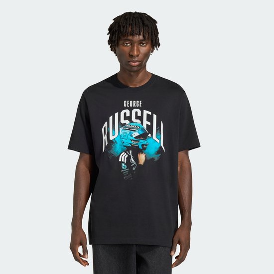 Adidas Performance Mercedes - Amg Petronas Formule 1 Team George Russell Graphic T-Shirt - Heren - Zwart van adidas Performance — afbeelding 5