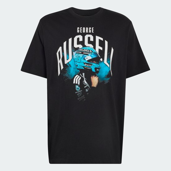 Adidas Performance Mercedes - Amg Petronas Formule 1 Team George Russell Graphic T-Shirt - Heren - Zwart van adidas Performance — afbeelding 4