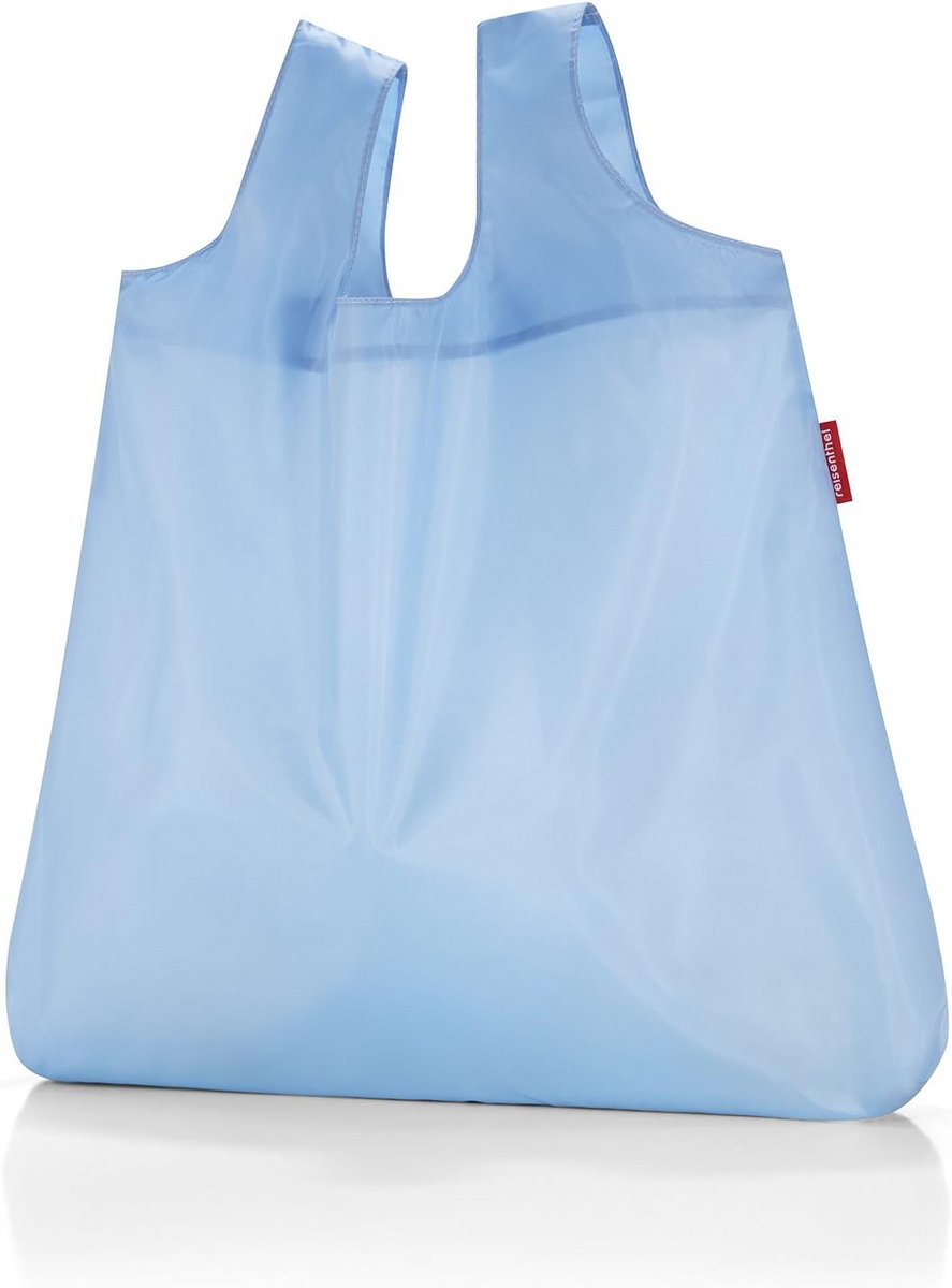 Mini Maxi Shopper Tas - 53 cm - Polyester - Pastel Blauw - Opvouwbaar - Aanpasbare Omvang