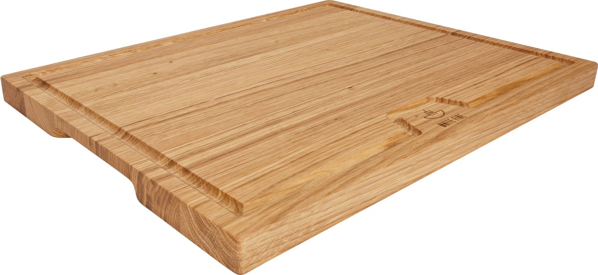 White fire eiken Houten Snijplank 45x35x2,5cm met Sapgeul