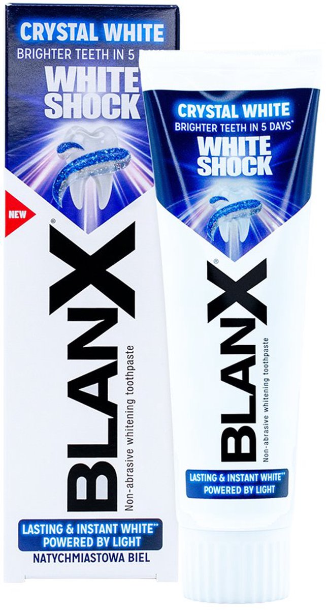BlanX White Shock - Tandpasta - Instant Whitening - ActiluX technologie - Antibacterieel - 75ml