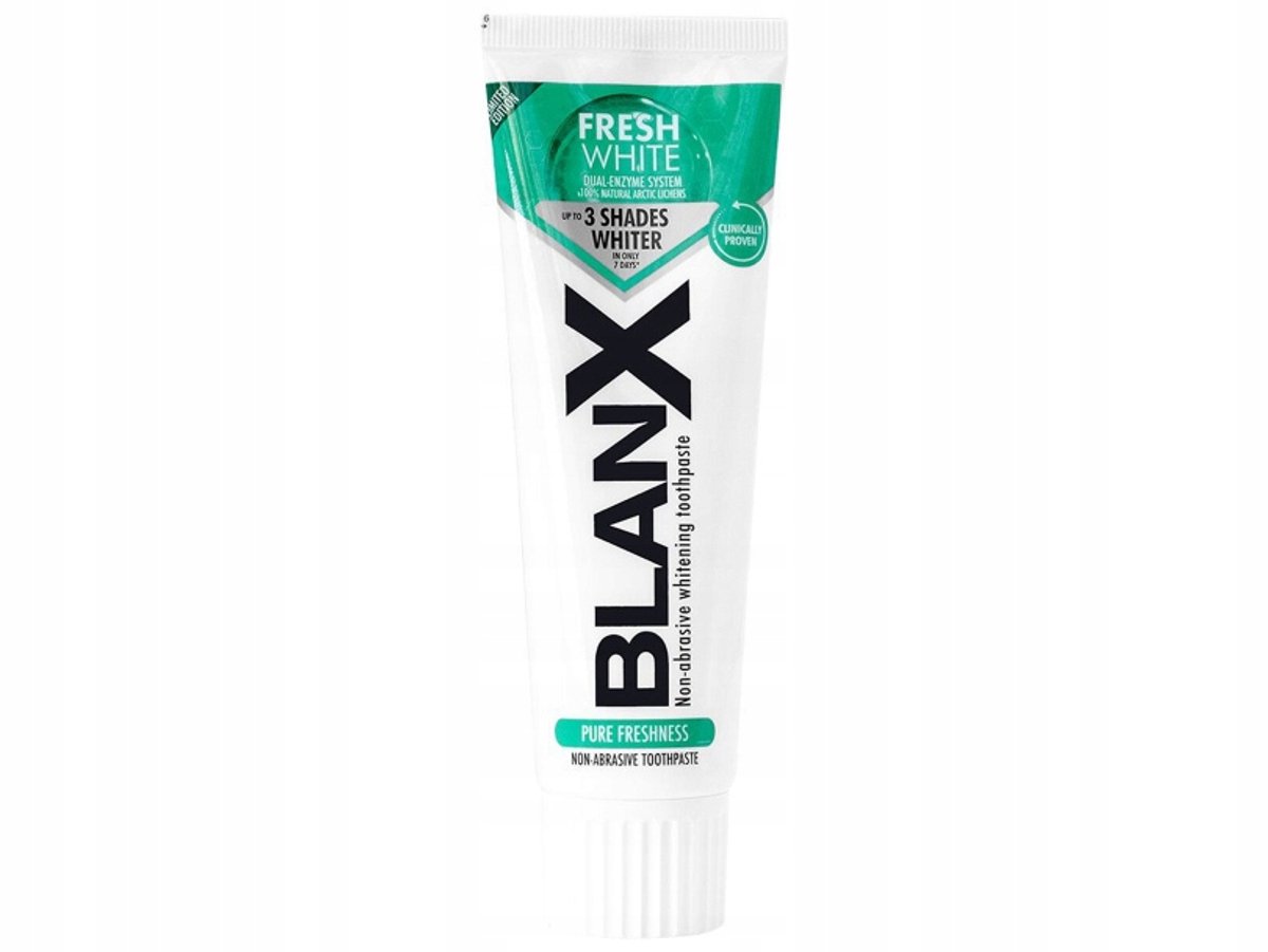 BlanX Fresh White - Tandpasta - Whitening - Arctische korstmossen - Enzymsysteem - 75ml