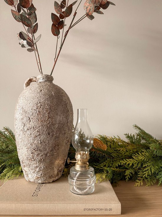 Strömshaga glazen olielamp messing brander 19cm x Ø7cm — afbeelding 3