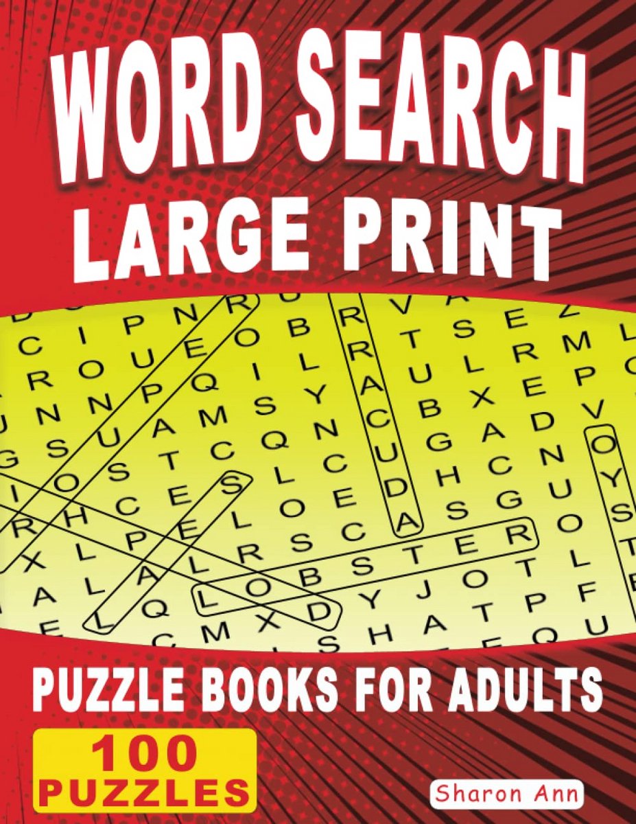 Woordzoekpuzzels Groot Lettertype - 100 Puzzels voor Volwassenen en Senioren