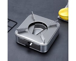 Alcoholbrander, rugzakbrander, draagbare alcoholbrander voor kamperen, zilverkleurig roestvrijstalen ontwerp uit één stuk met lade, geschikt voor gezinsuitjes en wandelingen (alcohol niet inbegrepen).