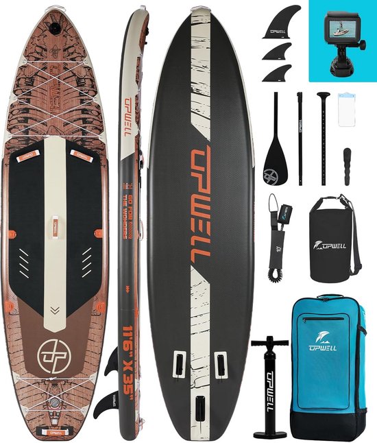 ERYUE SUP Rugzak – Opbergtas Voor Opblaasbaar Paddleboard, Grijs, 35x29x92 Cm, Polyester, Met Grote Ritssluiting En Verstelbare Schouderbanden