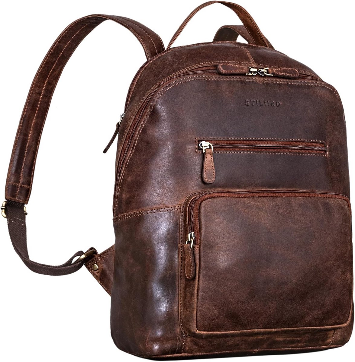 Leren dagtas 10.1 inch laptop rugzak voor heren en dames