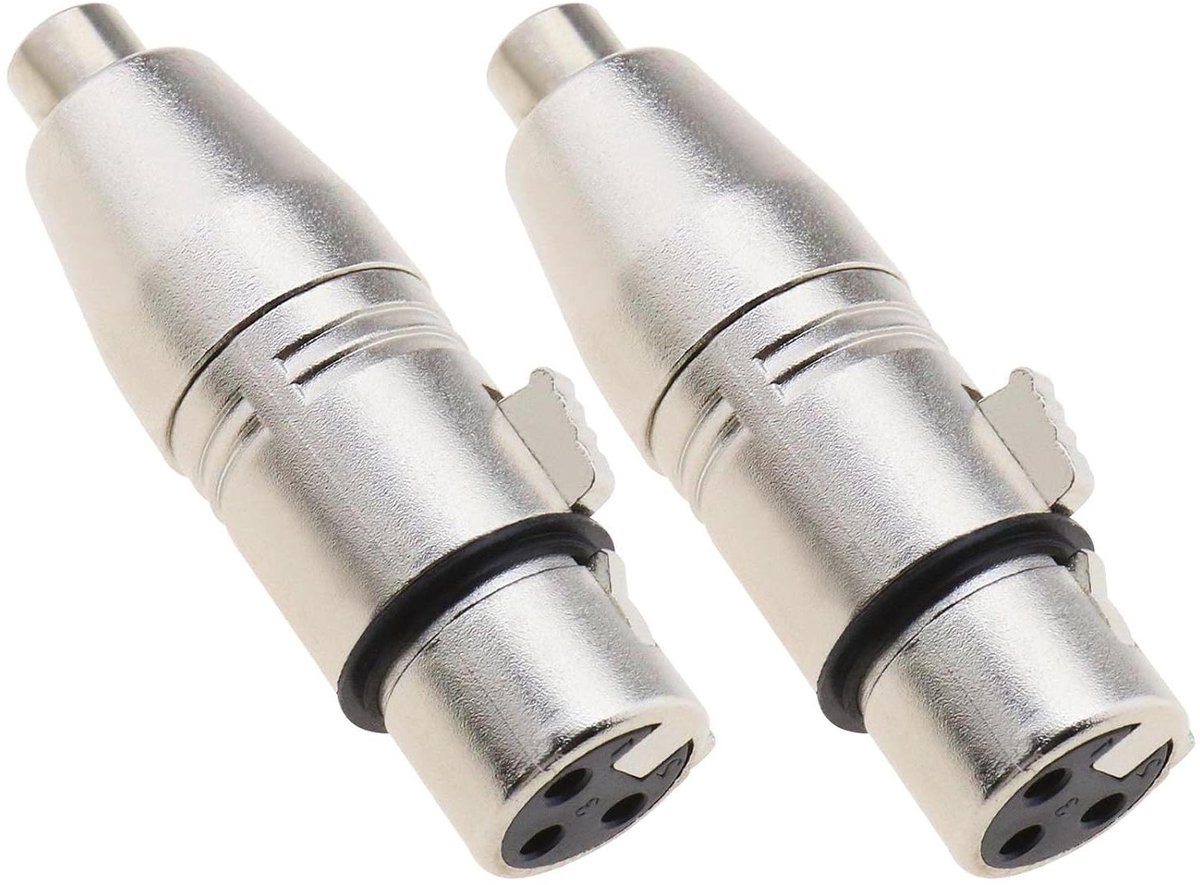 Ronte - XLR naar RCA Vrouwelijke Audio Adapter, Microfoon Connector, Mic Extension, 2 Stuks