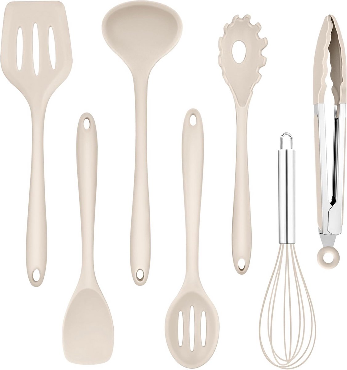 7-delige Siliconen Keukengerei Set Hittebestendig Non-Stick Kookset