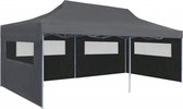 vidaXL Partytent pop-up inklapbaar met zijwanden 3x6 m antraciet