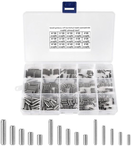 Drukveren assortimentset met doos, 300 stuks mechanische