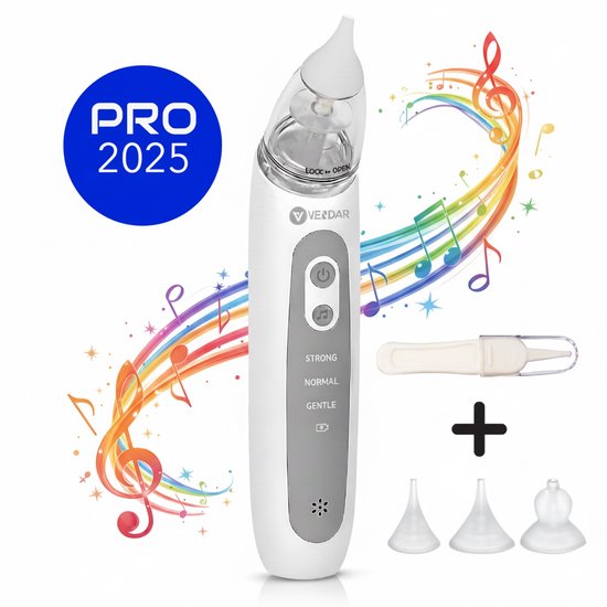 Vendar® BabyCare PRO - Baby Neusreiniger - Baby Neusreiniger Elektrisch - Neusdouche Elektrisch - Snoetenpoetser - Neuszuiger - Grote Batterij - USB C
