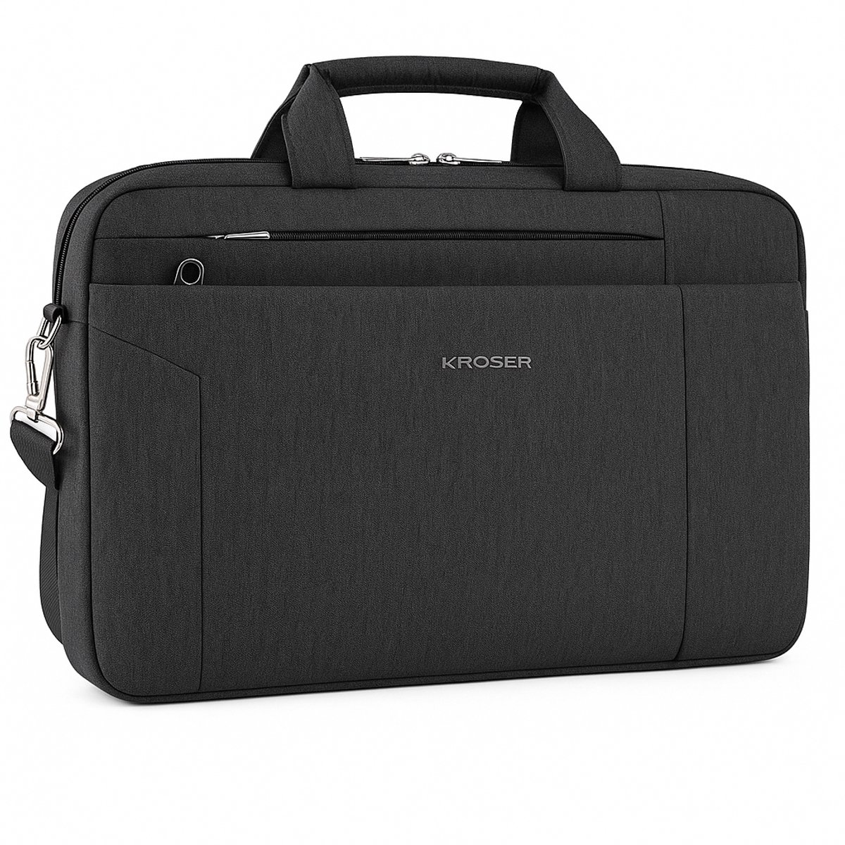 Laptoptas - 15.6 Inch - Uitbreidbare Aktetas - Notebook Tas - Waterbestendig Nylon - RFID Bescherming - Ruime Vakken - Dames / Heren - Lichtgewicht - Schuim Bescherming - Zwart