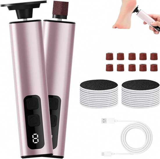 Egoods - Elektrische eeltverwijderaar met 9 snelheden en oplaadbare set voor hand- en voetverzorging