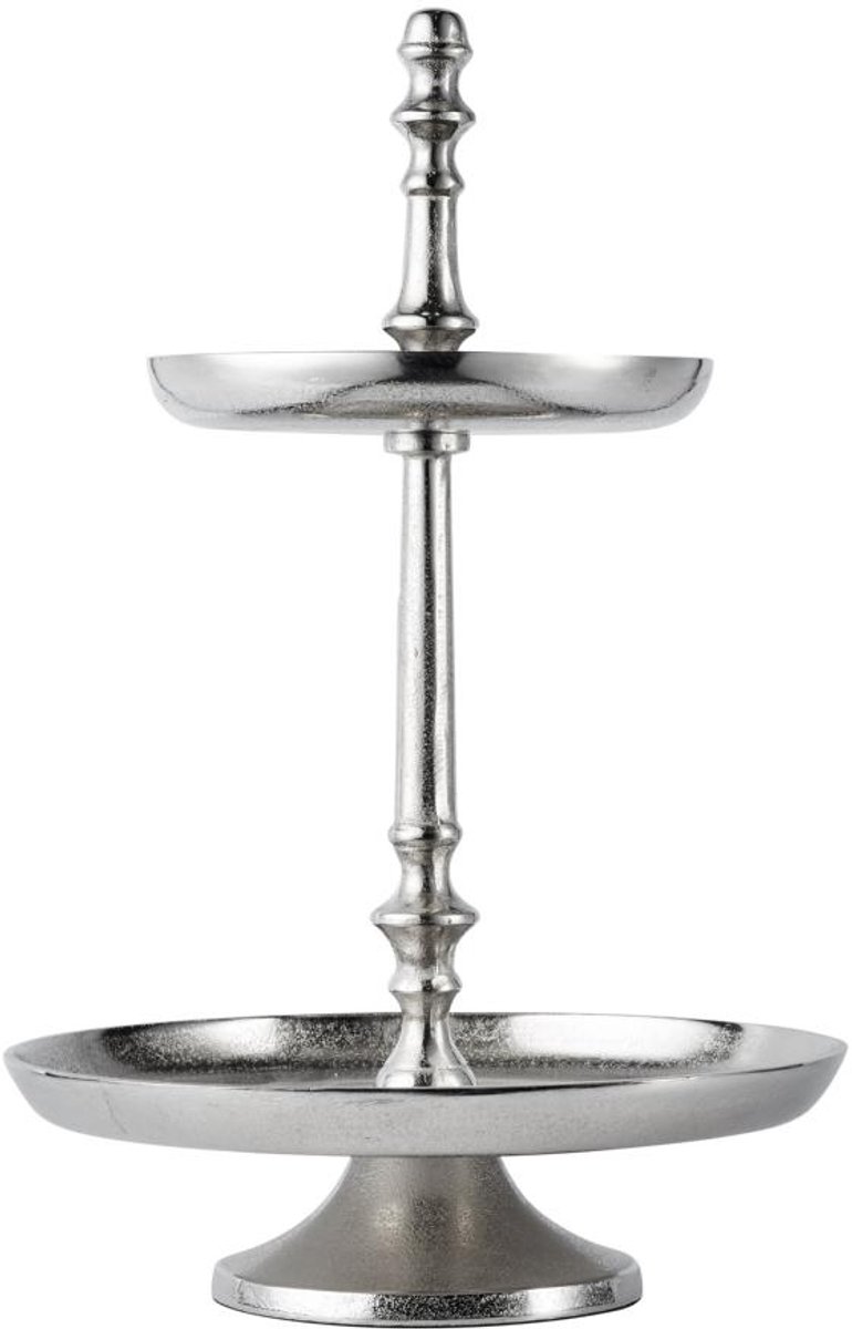 Michael Noll - Etagère - 2 lagen/verdiepingen - Zilver - Aluminium - 30x30x46 cm