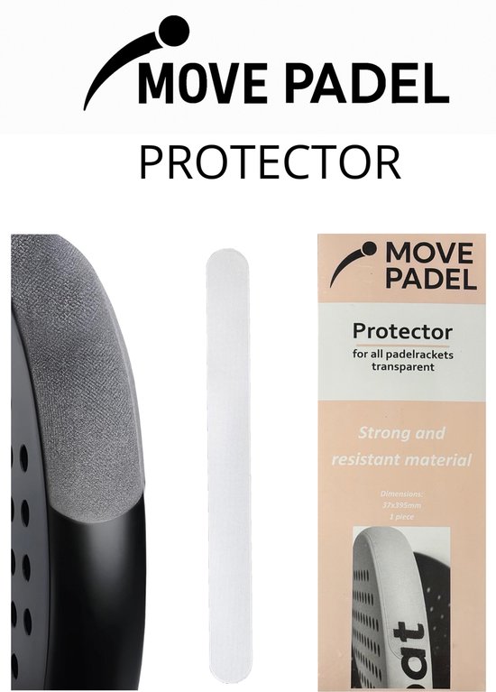 Move Padel - Protector - 2 stuks - Transparant Padel Racket Protector, Lightweight Padel Racket Head Bumper Protection Tape Move Padel - Protector - 2 stuks - Transparant Padel Racket Protector, Lightweight Padel Racket Head Bumper Protection Tape