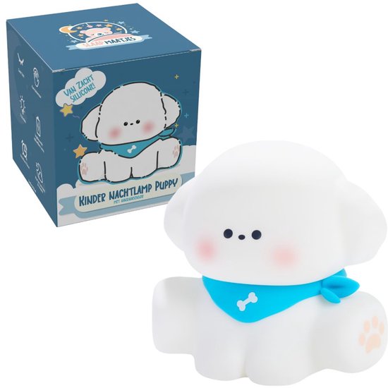 Nachtlampje kinderen Puppy - Baby Nachtlampje - Met touch functie - Veilig voor kinderen - USB Oplaadbaar - Dimbaar - LED - Slaap Maatjes van Flowlingo — afbeelding 5