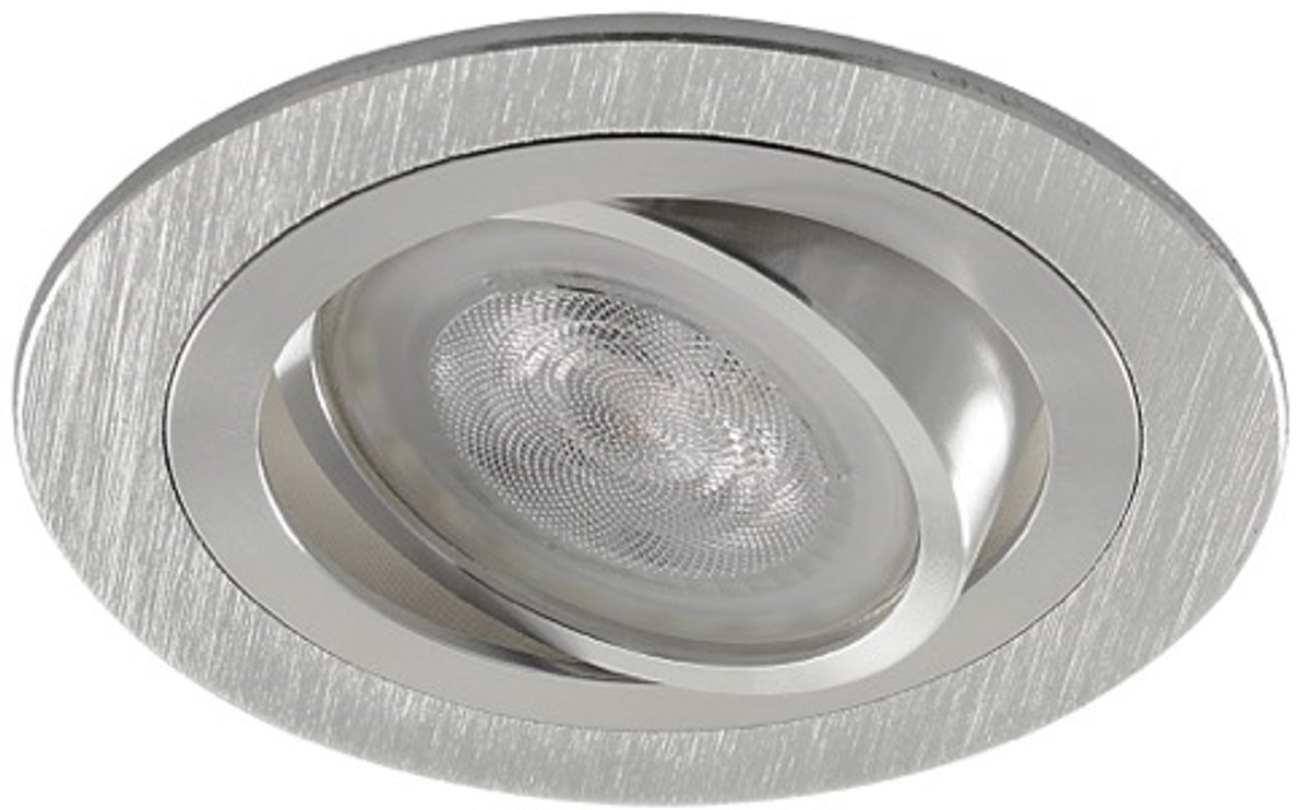 LED inbouwspot Ragnar -Rond Chrome -Extra Warm Wit -Dimbaar -3W -Philips LED