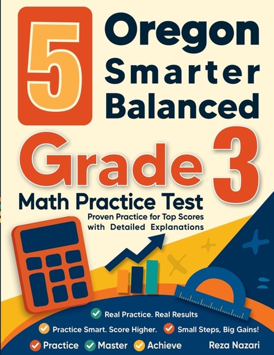 5 Oregon Smarter Balanced Grade 3 Math Practice Tests - cover