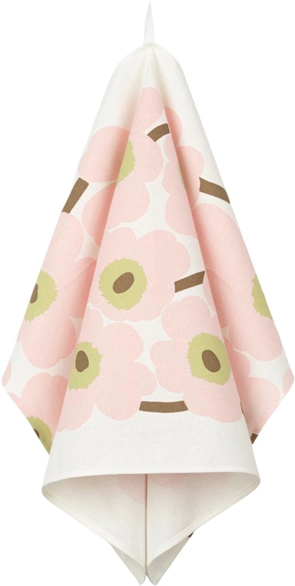 Marimekko Unikko theedoek 43x70cm roze