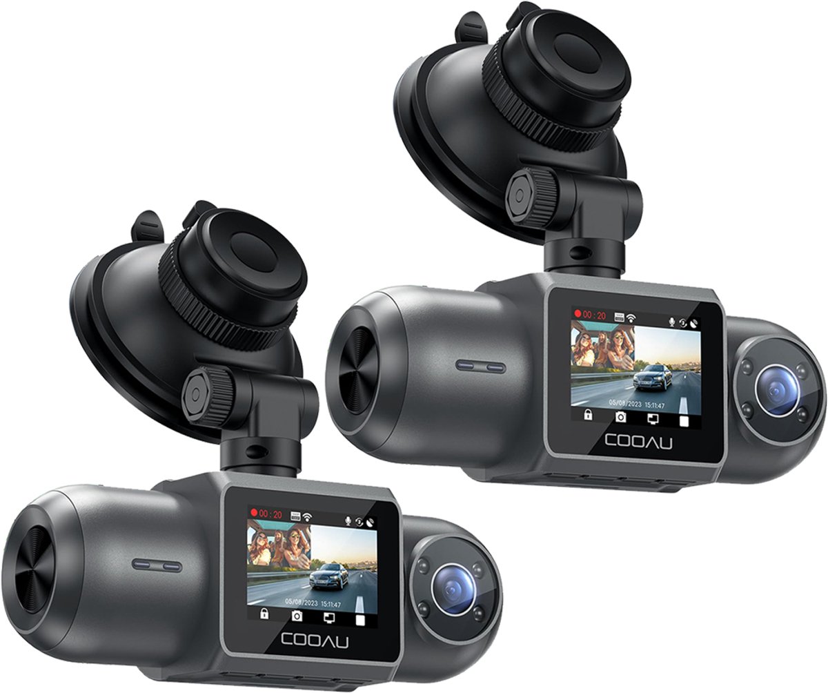 D30S Dashcam - Ultra 4K resolutie - 170 graden kijkhoek - Wifi - Gps - FullHD resolutie - Night vision - Parkeerbeveiliging - 1,5 inch Ips Lcd - dashcam voor auto - 170 + 150 graden kijkhoek - G Sensor - Loop opname - Full HD achter camera - 2 stuks