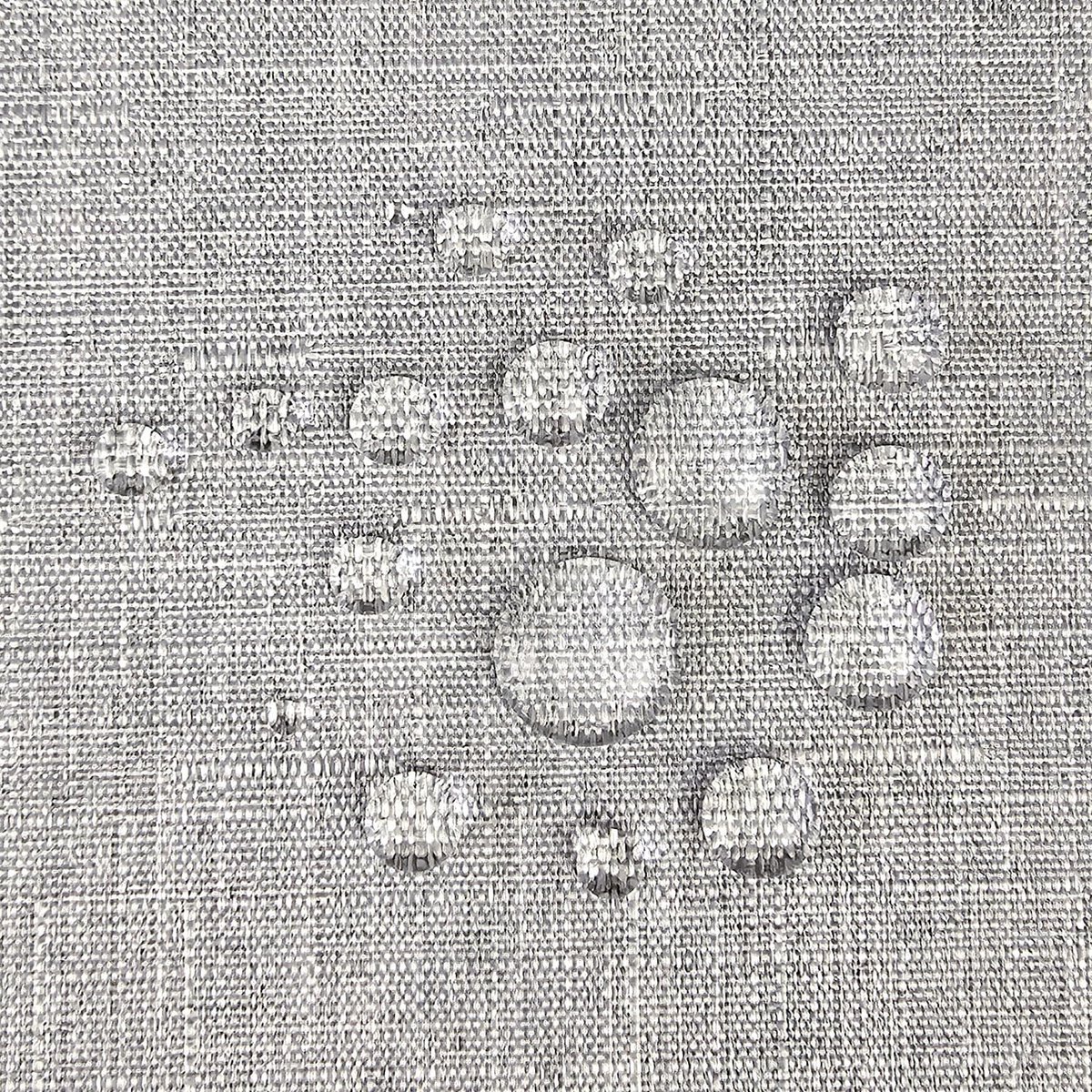 Unyqoos® Rond grijs tafelkleed met linnenstructuur en vlekbestendige eigenschappen