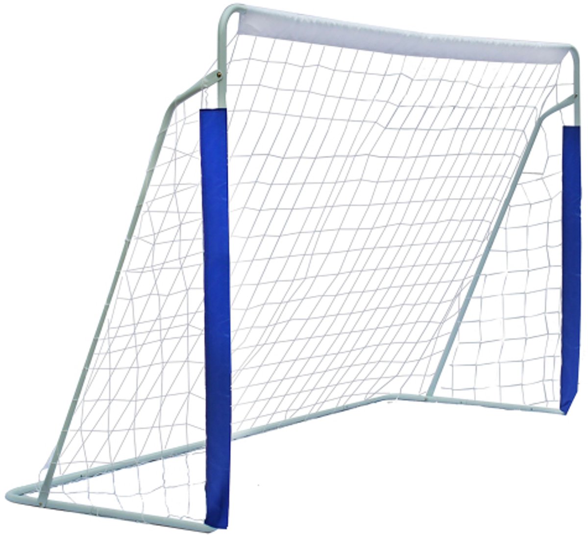 Voetbalgoal 243,84x91,44x152,4cm Voetbaldoel Blauw Nylon Staal Met Net En Draagtas Geschikt Voor Jeugd Volwassenen Atleten Eenvoudige Montage Compleet