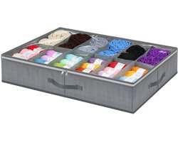 Unyqoos® Ruime onder-bed opbergtas met 12 vakken voor garen en breibenodigdheden