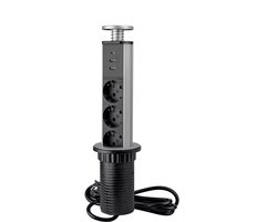 Emuca Multiconnetor Elevable Vertikal 60 Mm Zilver