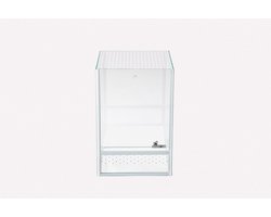 Terrarium 20x20x30 cm - Glazen Terrarium met Dubbele Ventilatie - Terrarium voor Insecten en Exotische Dieren - 12 Liter