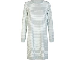 By Louise Chemise de Nuit Interlock Manches Longues Vert/Wit Rayé - Taille M