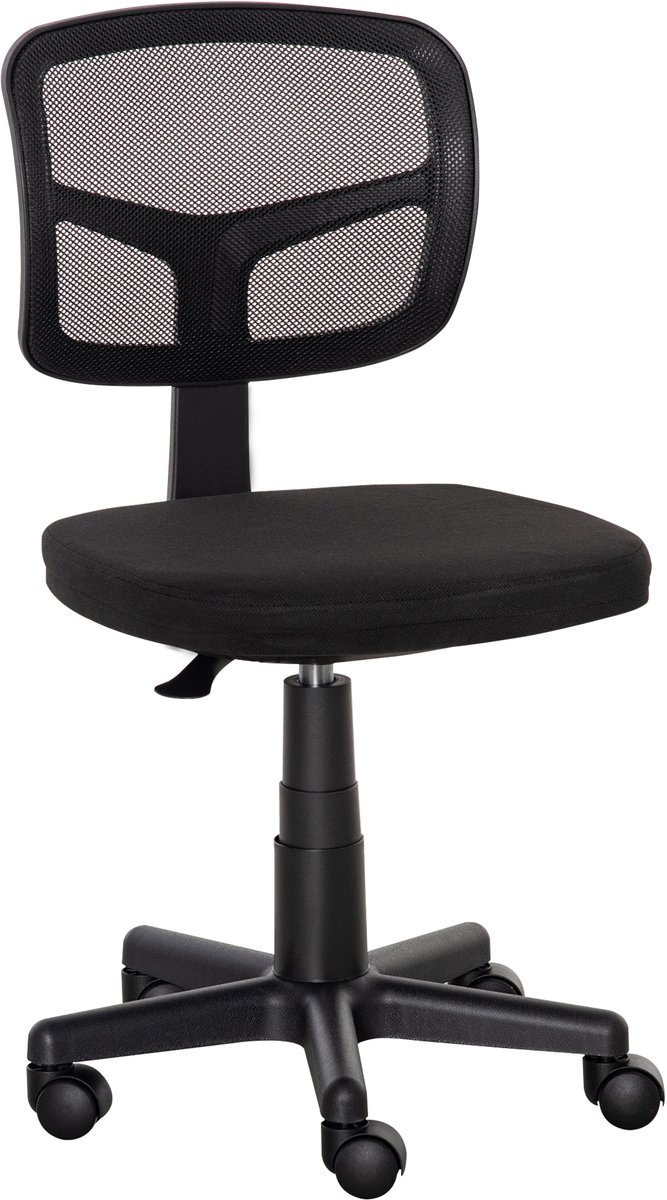 Vinsetto Bureaustoel Netstof, schuim 43L x 48B x 77,5-89,5H cm Zwart