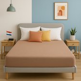 Saphira ESSENTIALS Badstof Hoeslaken – Taupe – 180x200 cm – 30 cm Matrashoogte – 80% Katoen / 20% Polyester – 360° Rondom Elastiek – Luxe Comfort & Perfecte Pasvorm