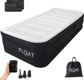 FLOAT VersaVento - 1 Persoons luchtbed met ingebouwde elektrische pomp - <3 min snel opgeblazen - Inclusief 2 opbergzakken, draagtas en reparatpatch - 203 x 99 x 45 cm - Zelfopblazend eenpersoons luchtmatras - Queen Logeerbed