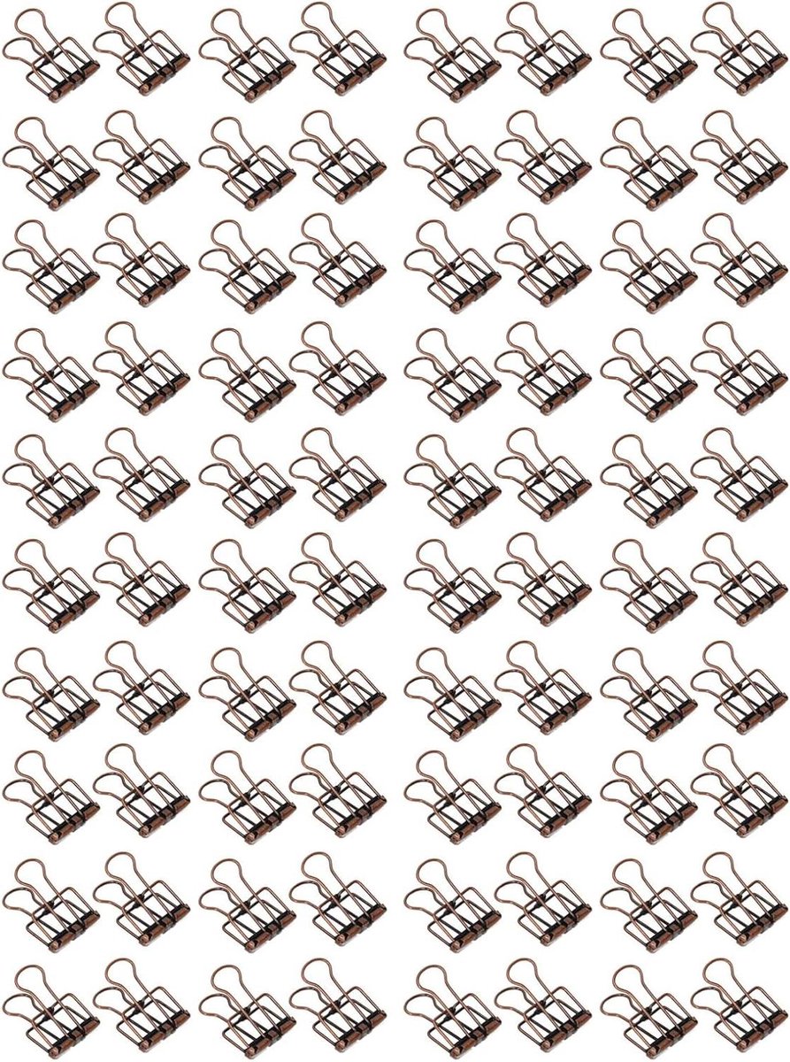 Metalen Binder Clips - Set van 80 stuks - 19 mm - Paars en Brons - Voor Thuis, School en Kantoor