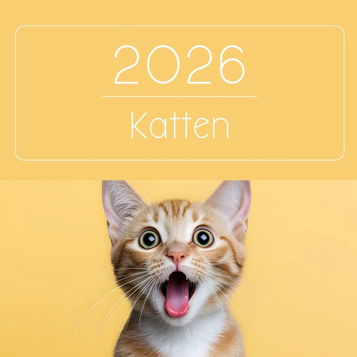 Maandkalender 2026 - Omslagkalender / verjaardagen kalender - 29 x 29 cm - Katten