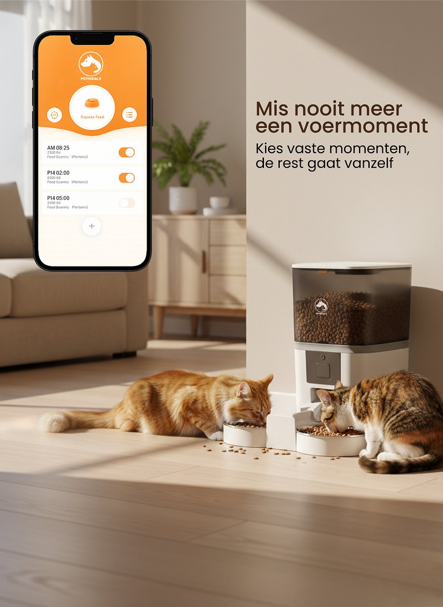 PetMeals Automatische Voerbak 6L met App - afbeelding 2