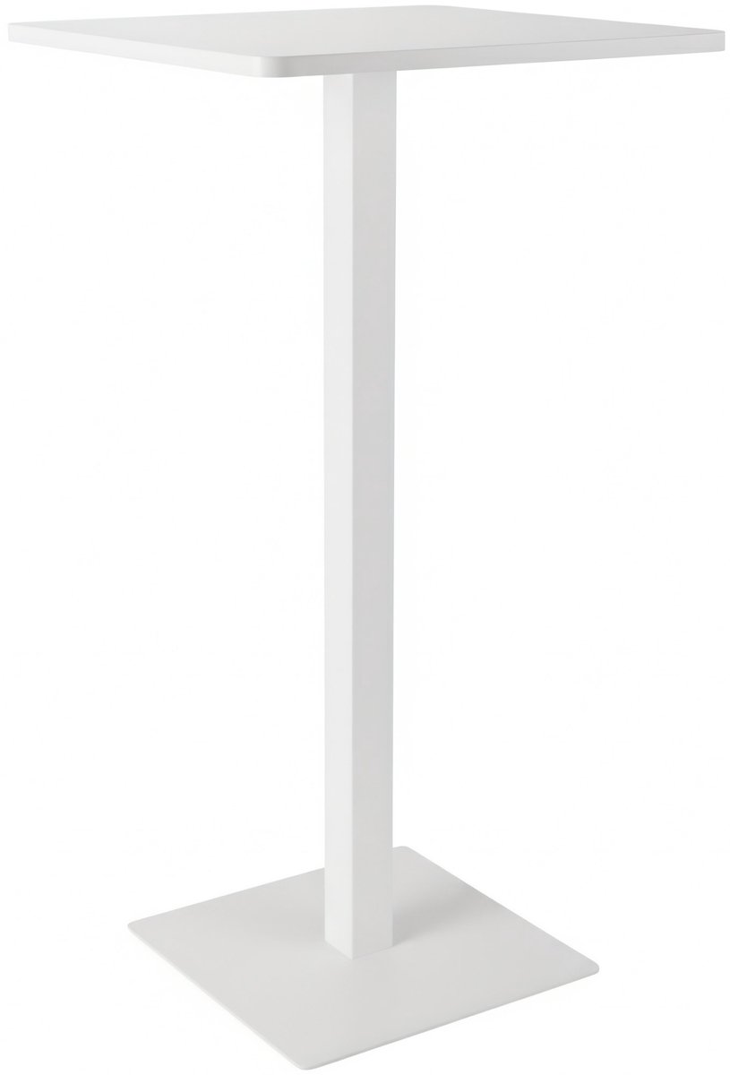 CLP Statafel Sharon 60 x 60 cm met metalen frame van poedergecoat staal wit/wit