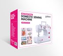 Doos van de Gatson multifunctionele naaimachine met afbeeldingen van de machine en kleding.