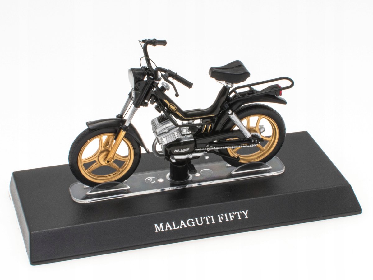 Malaguti vijftig 1/18 leomodels motorfietsmodel - zwart