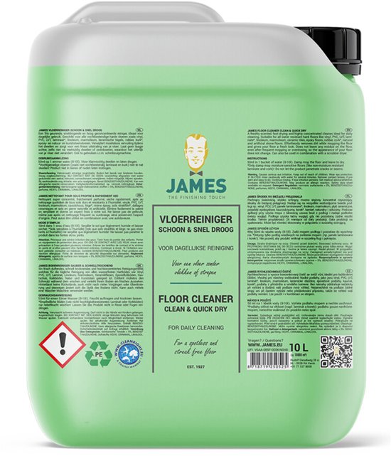 James Vloerreiniger Schoon and Snel droog 10 liter
