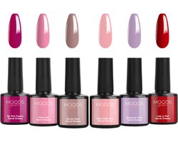 Moods Gellac 6-delige Set - Gel Nagellak - 8ML - Secret Dreams - Gellac - Nagels - Gellak Starterspakket - Chique Kleuren - HEMA- & TPO-vrij