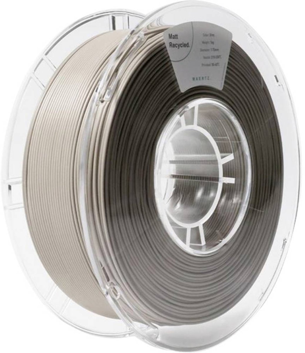 Maertz PMMA-1014-002 PMMA-1014-002 Filament PLA mat Gerecycled PLA, Mat 1.75 mm 1000 g Grijs 1 stuk(s)