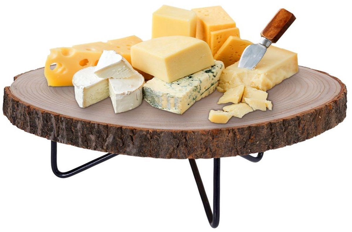 Vilde - Serveerplank op Poten - 40 cm - Houten - Metalen Noppen - Decoratief — cadeau in Koken & Dineren - foto 5