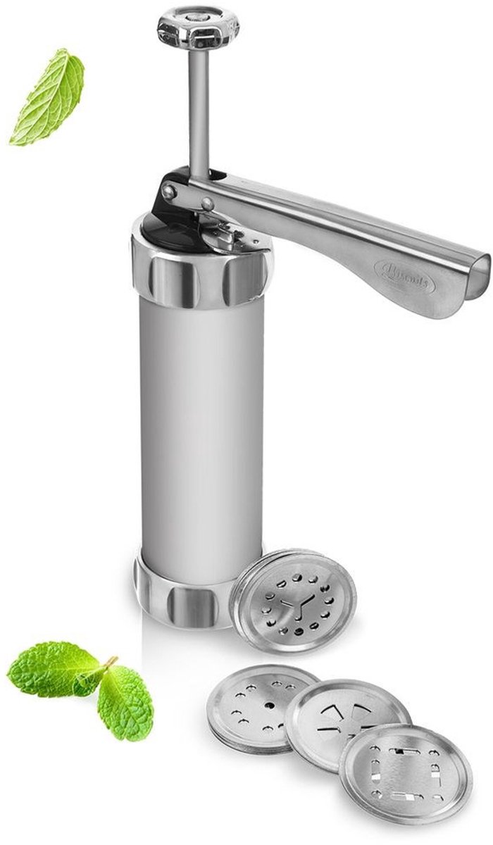 Orion - Decoratieve Koekjespers - 25-delige Set - Metalen Constructie - Zwart/Zilver