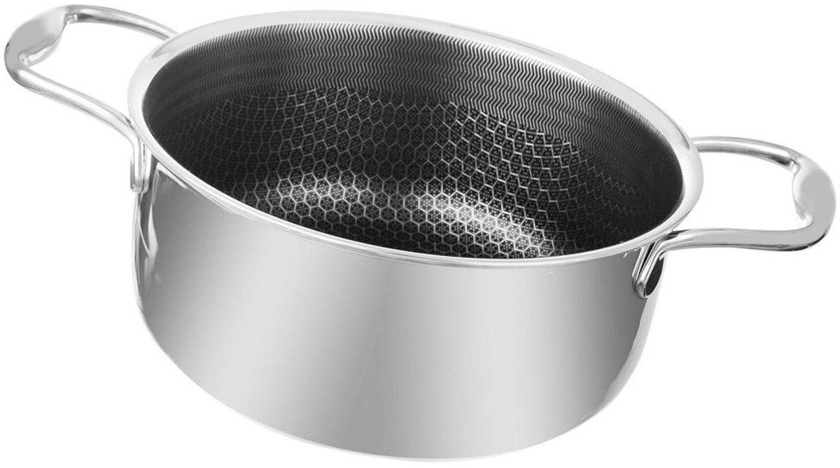 Orion Cookcell Hybride Serie - Roestvrijstalen Pan - 20 cm - 2,75L - Niet-aanbaklaag